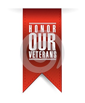honor our veterans hanging sign illustration