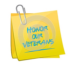 honor our veterans memo illustration design