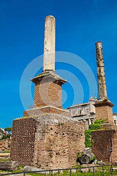 Honorary Columns at the Roman Forum in Rome