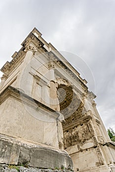 The Honorific Arch of Titus, Rome, from Below