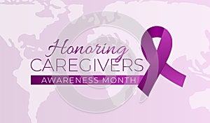 Honoring Caregivers Awareness Month Background Illustration