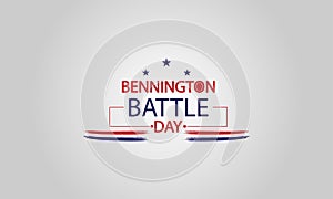 Honoring History Bennington Battle Day Text with USA Flag Design