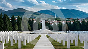 Honoring War Victims: Kovaci Martyrs Memorial Cemetery in Stari Grad Sarajevo. Concept Memorial