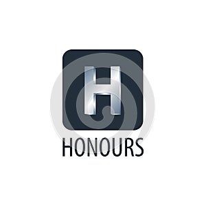 Honours. Square initial letter H logo concept design template photo