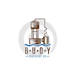 Hooch still buoy distillery concept vector design photo