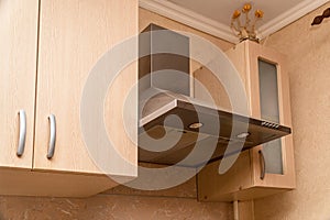 Hood extractor fan in the kitchen