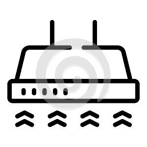 Hood filter icon outline vector. Stove kitchen vent