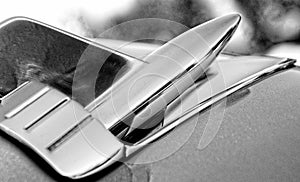 Hood Ornament on a 1957 Chevy