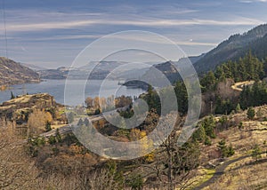 Hood River countryside Columbia Gorge Oregon panorama