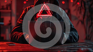 The hooded cyber hacker.AI generated image