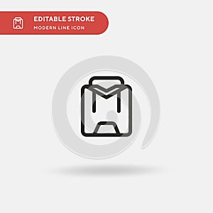 Hoodie Simple vector icon. Illustration symbol design template for web mobile UI element. Perfect color modern pictogram on