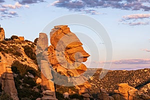 Hoodoo rock formations at Geology Vista on Mt. Lemmon near Tucson, Arizona.