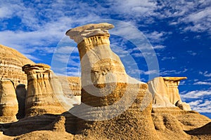 Hoodoos in the badlands near Drumheller, Alberta, Canada