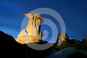 Hoodoos in the badlands near Drumheller, Alberta, Canada