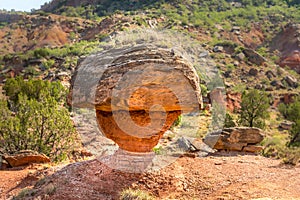 Hoodoos besides the hiking trail, Palo Duro Canyon Texas