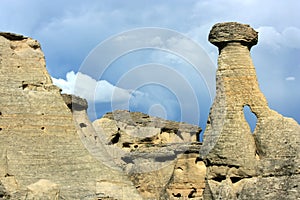 Hoodoos with Cloudy Sky