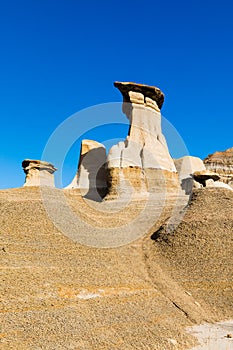 Hoodoos rocks near Drumheller AB Canada