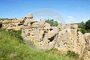 Hoodoos and sandstone field