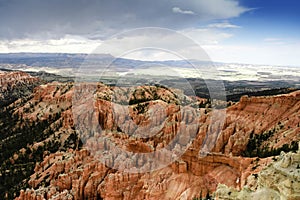 Hoodoos  and scenic view  at Bryce National Park