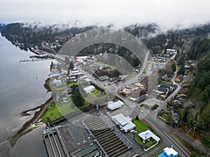 Hoodsport Washington state aerial view
