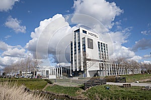 Hoofddorp,The Netherlands 04-02-2022 The new Van der Valk Schiphol hotel next to the A4 highway near Schiphol