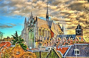 Hooglandse Kerk, a Gothic church in Leiden, the Netherlands photo