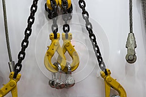 hook , chain and steel wire