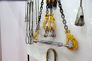 hook , chain and steel wire