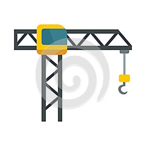 Hook crane icon flat isolated vector