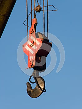 Hook of the elevating crane