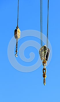 Hook of the elevating crane