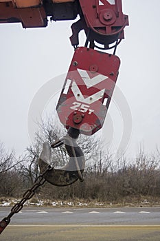 Hook of the elevating crane