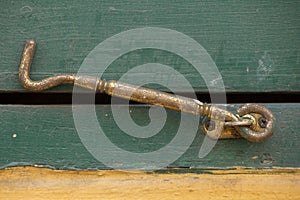 Hook old brass window Used to attach doors