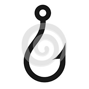Hook vector silhouette icon