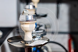 Hookah details on bar in hookah lounge