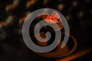 Hookah hot coals for smoking