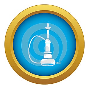 Hookah icon blue vector isolated