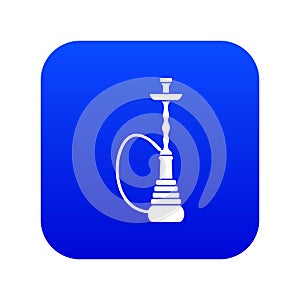Hookah icon digital blue