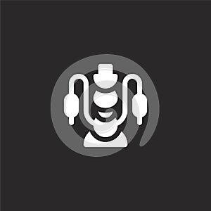 hookah icon. Filled hookah icon for website design and mobile, app development. hookah icon from filled bar collection isolated on