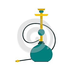 Hookah icon, flat style