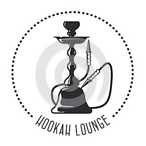 Hookah lounge emblem - shisha photo