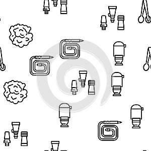 Hookah Tobacco Smoking Vector Seamless Pattern