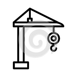 Hookcrane vector thin line icon