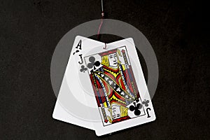 Hooked On Gambling With Black Background