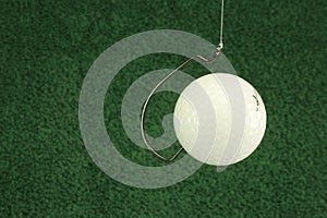 Hooked golf ball