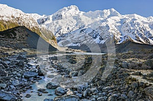 River in Aoraki/Mount Cook National Park, New Zealand