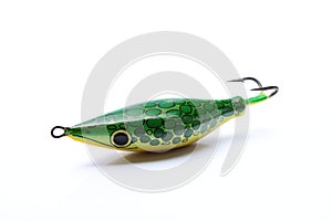 Hooking tail green small lure fish