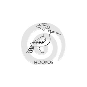 Hoopoe outline icon