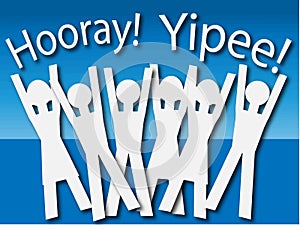 Hooray! Yippee! (Vector) photo