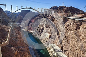 Hoover Dam along the Colorado River photo